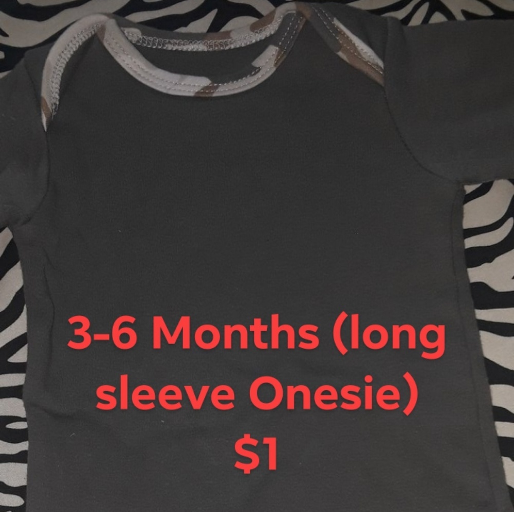 Baby boy camo long sleeve onesie